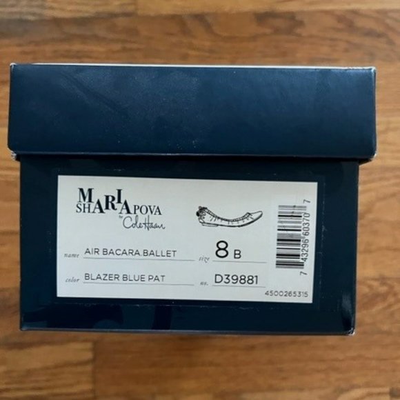 Maria Sharapova Cole Haan Air Bacara Ballet "Blazer Blue Paten Leather", Size 8B - Picture 6 of 8